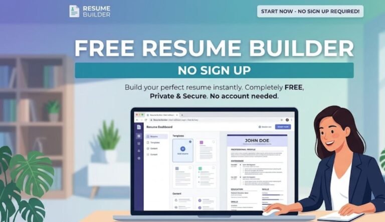 free resume builder no sign up
