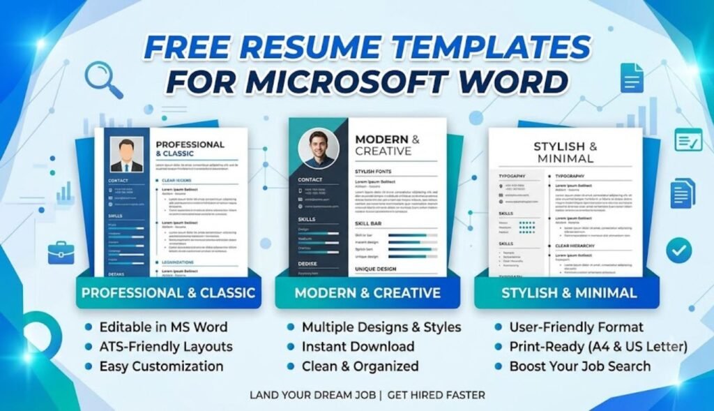 free resume templates word