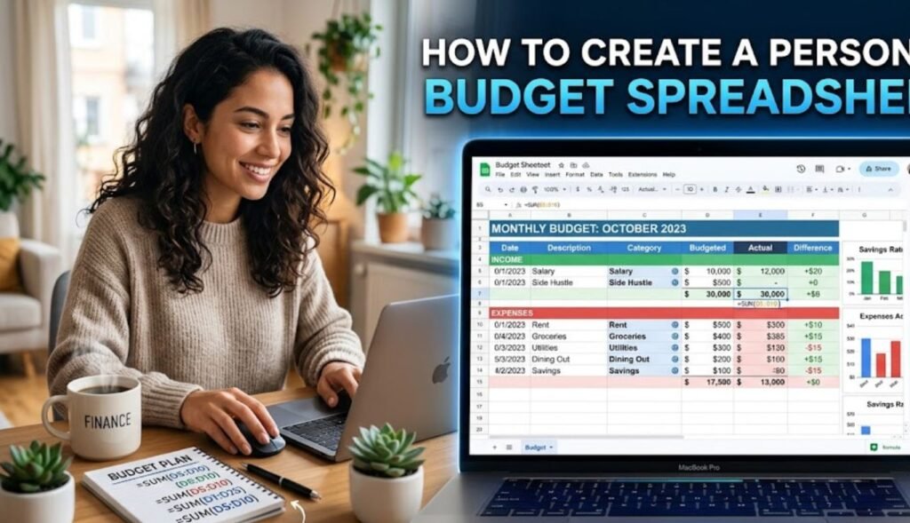 how to create a personal budget spreadsheet